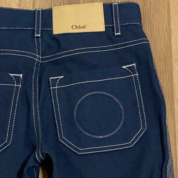 Chloe Dark Wash Cropped Rolled Hem Jeans Size 34/0-2 NWOT - Picture 5 of 12